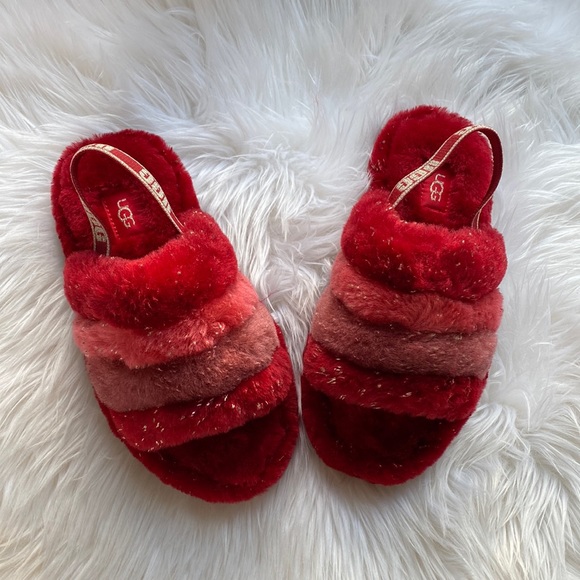 UGG Other - OFFER🎁 Kids UGG Fluff Yeah Slipper metallic sparkle - size 12 or bigger size 2